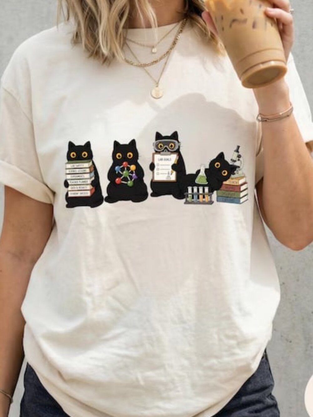 Cute Science Teacher Shirt, Back to School Tee, Cat Lover Shirt